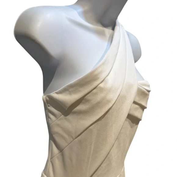 Lulus Devoted to Fun Ivory One-Shoulder Sleeveless Jumpsuit Size Medium NWOT - Picture 9 of 15